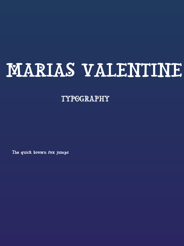 Marias Valentine Poster