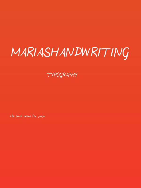 MariasHandwriting Poster