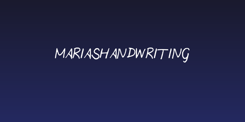MariasHandwriting Social Header