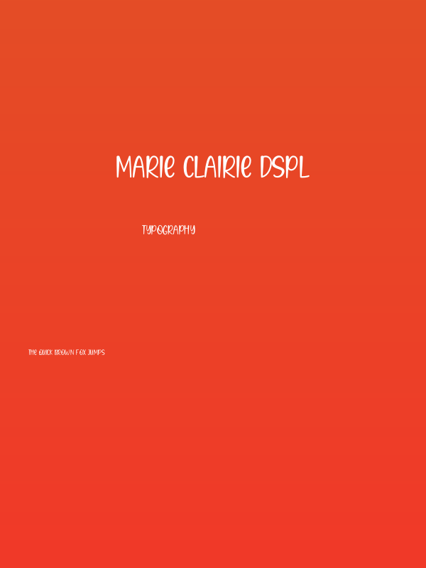 Marie Clairie Dspl Poster