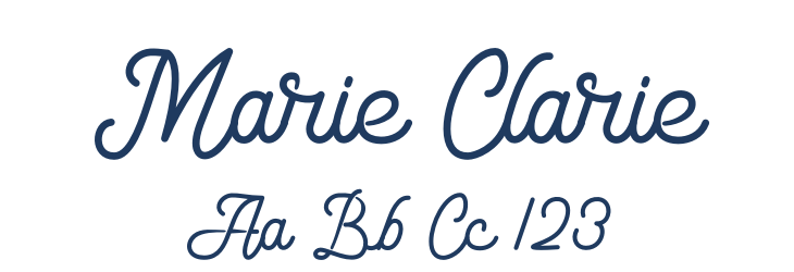 Marie Clarie Font Preview