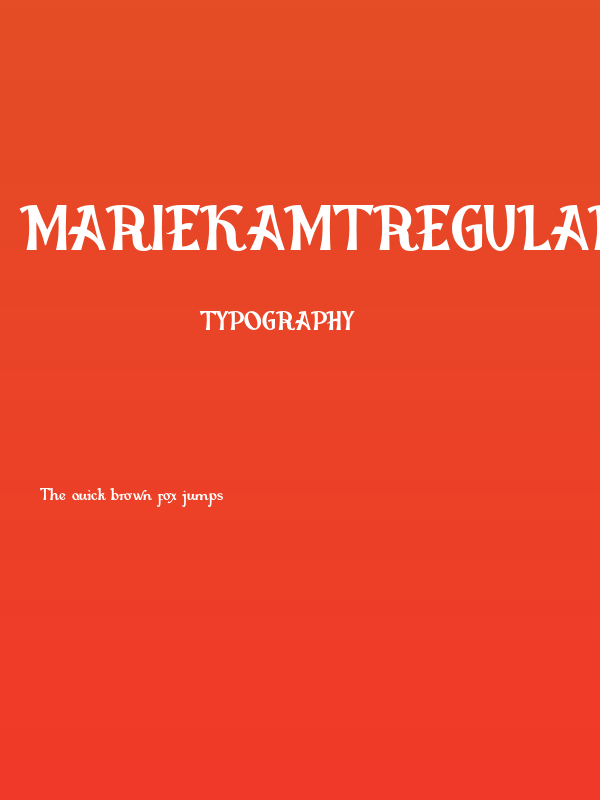 MariekaMtRegular Poster