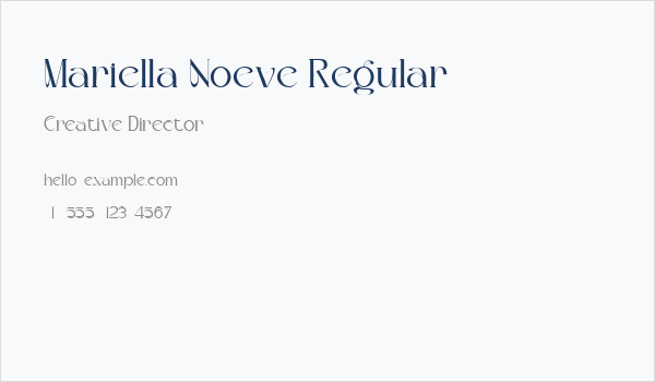 Mariella Noeve Regular Business Card