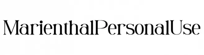 Marienthal Personal Use  font caratteri gratis