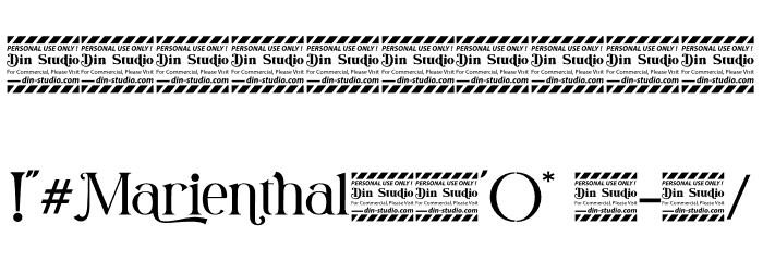 Marienthal Personal Use Font OTHER CHARS