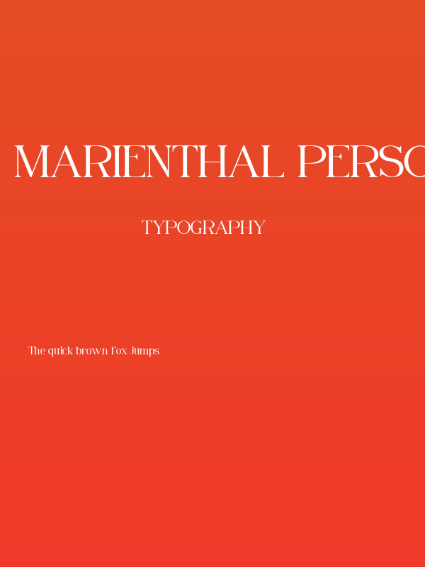 Marienthal Personal Use Poster