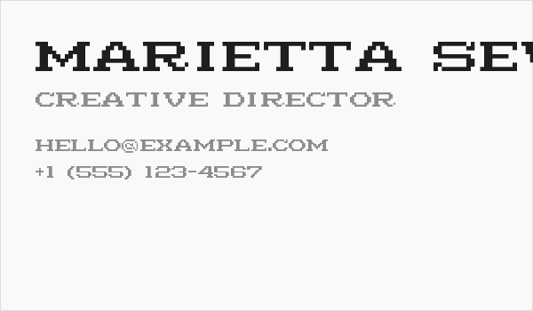 Marietta Seven Regular Business Card