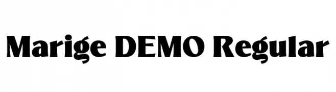 Marige DEMO Regular  Descarca Fonturi Gratis