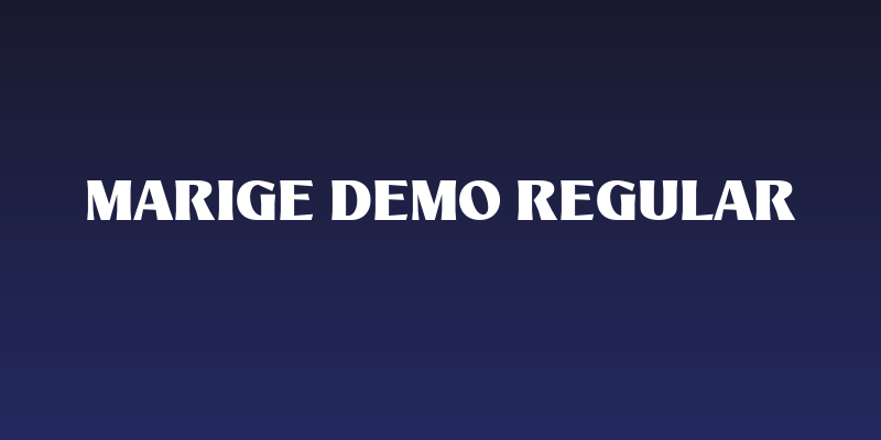 Marige DEMO Regular Social Header