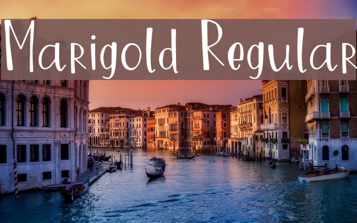 Marigold Regular Шрифта examples