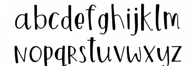 Marigold Regular फ़ॉन्ट लोअरकेस