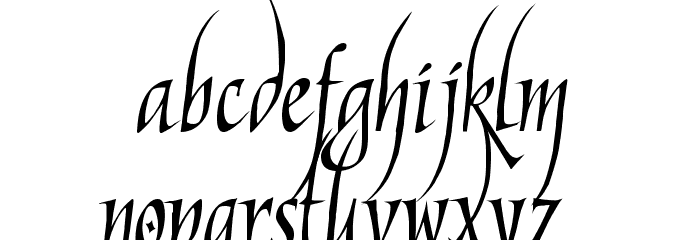 MarigoldWild Font LOWERCASE
