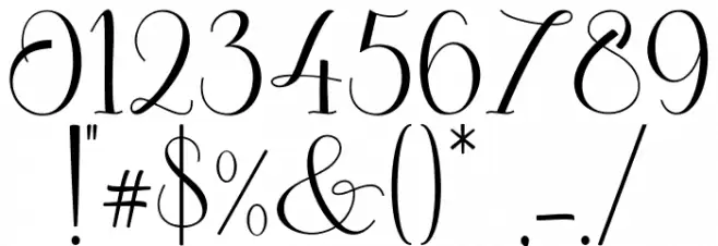 MarihouseScript Font OTHER CHARS