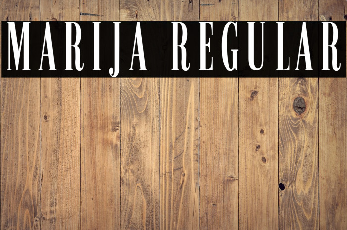 Marija Regular Example 1