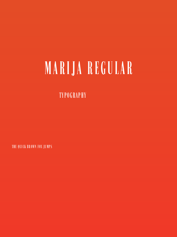 Marija Regular Poster