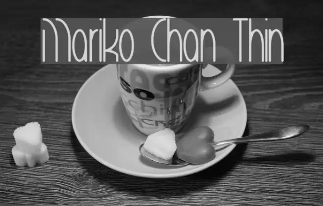 Mariko Chan Thin Font examples