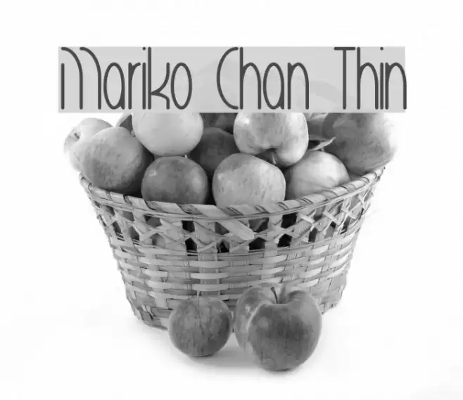 Mariko Chan Thin Font examples