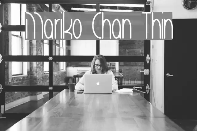 Mariko Chan Thin Font examples