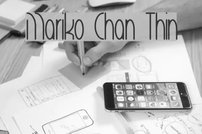 Mariko Chan Thin Font examples