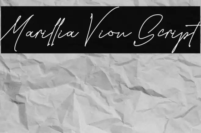Marillia Vion Script Font examples