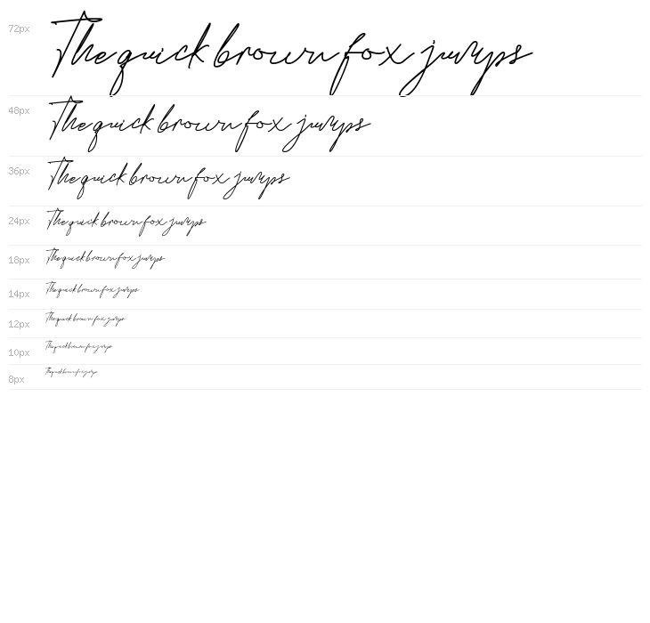 Marillia Vion Script Waterfall