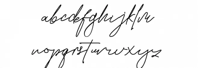 Marillia Vion Script Schriftart Kleinbuchstaben