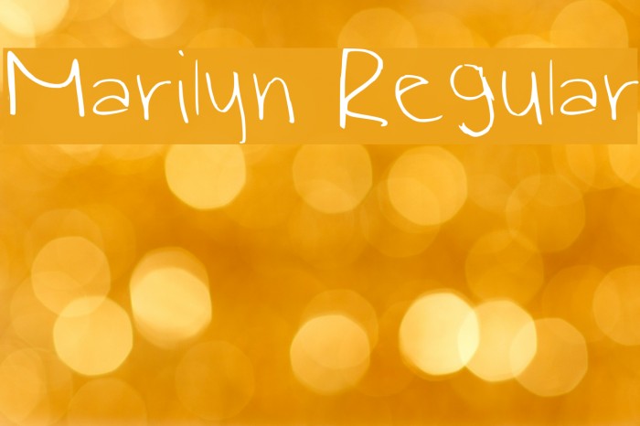 Marilyn Regular Font examples