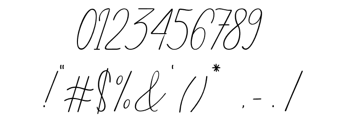 MarinaBullockDemo Font OTHER CHARS