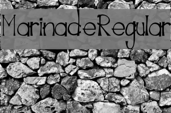 MarinadeRegular Font examples