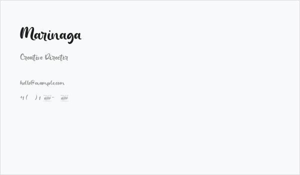Marinaga Business Card