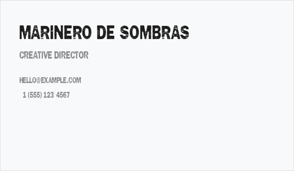 Marinero de Sombras Business Card