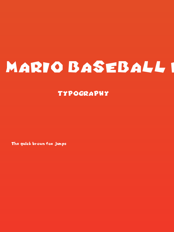 Mario Baseball Regular Poster