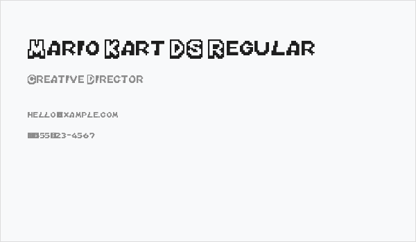 Mario Kart DS Regular Business Card