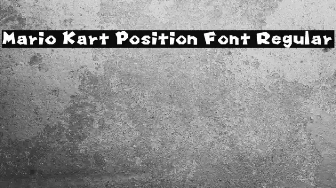 Mario Kart Position Font Regular フォント examples