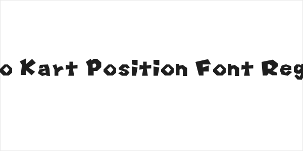 Mario Kart Position Font Regular Logo