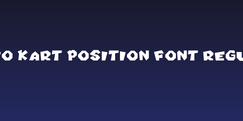 Mario Kart Position Font Regular Social Header
