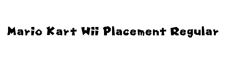 Mario Kart Wii Placement Regular  Free Fonts Download