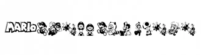 Mario and Luigi  font caratteri gratis