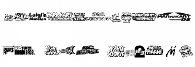 Mario and Luigi Font OTHER CHARS