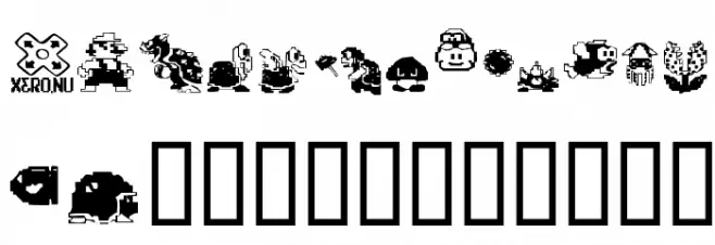 MarioBros DrunkenBatz Шрифта ВЕРХНИЙ