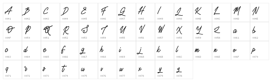 Mariose FREE Character Map