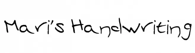 Mari's Handwriting  नि: शुल्क फ़ॉन्ट्स डाउनलोड