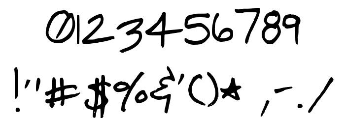 Mari's Handwriting Font OTHER CHARS