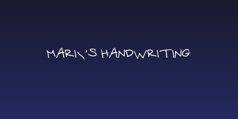 Mari's Handwriting Social Header