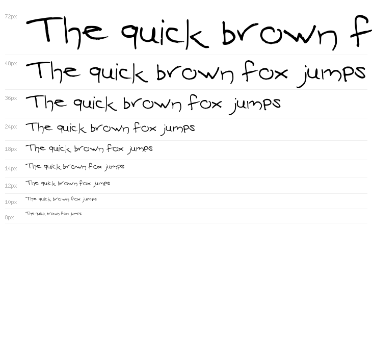 Mari's Handwriting Waterfall