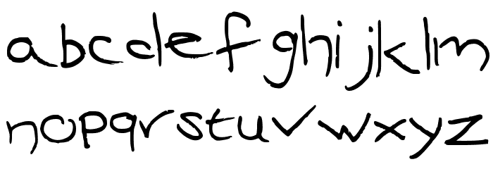 Mari's Handwriting Font LOWERCASE