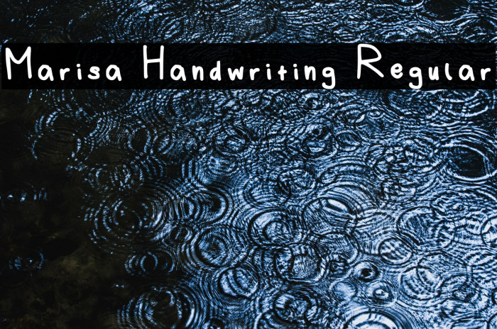 Marisa Handwriting Regular Example 3