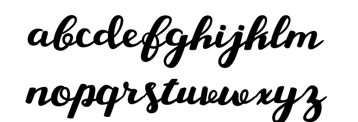 MarisaScript Font LOWERCASE