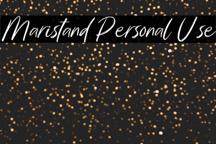 Maristand Personal Use Example 1