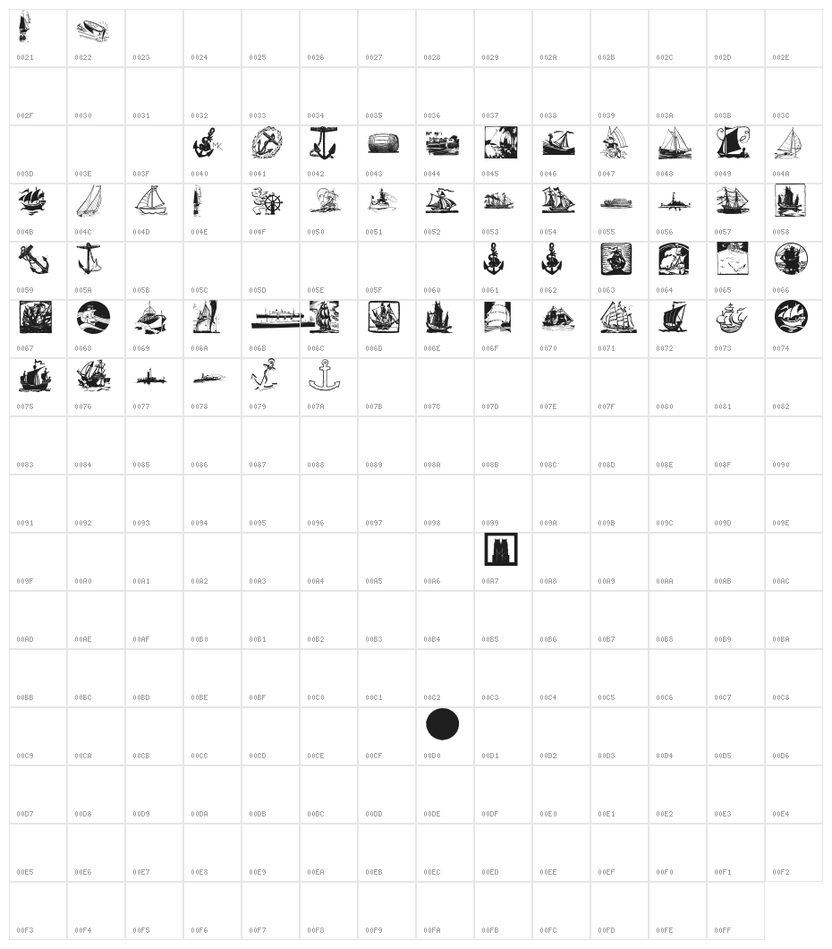 MaritimK Character Map